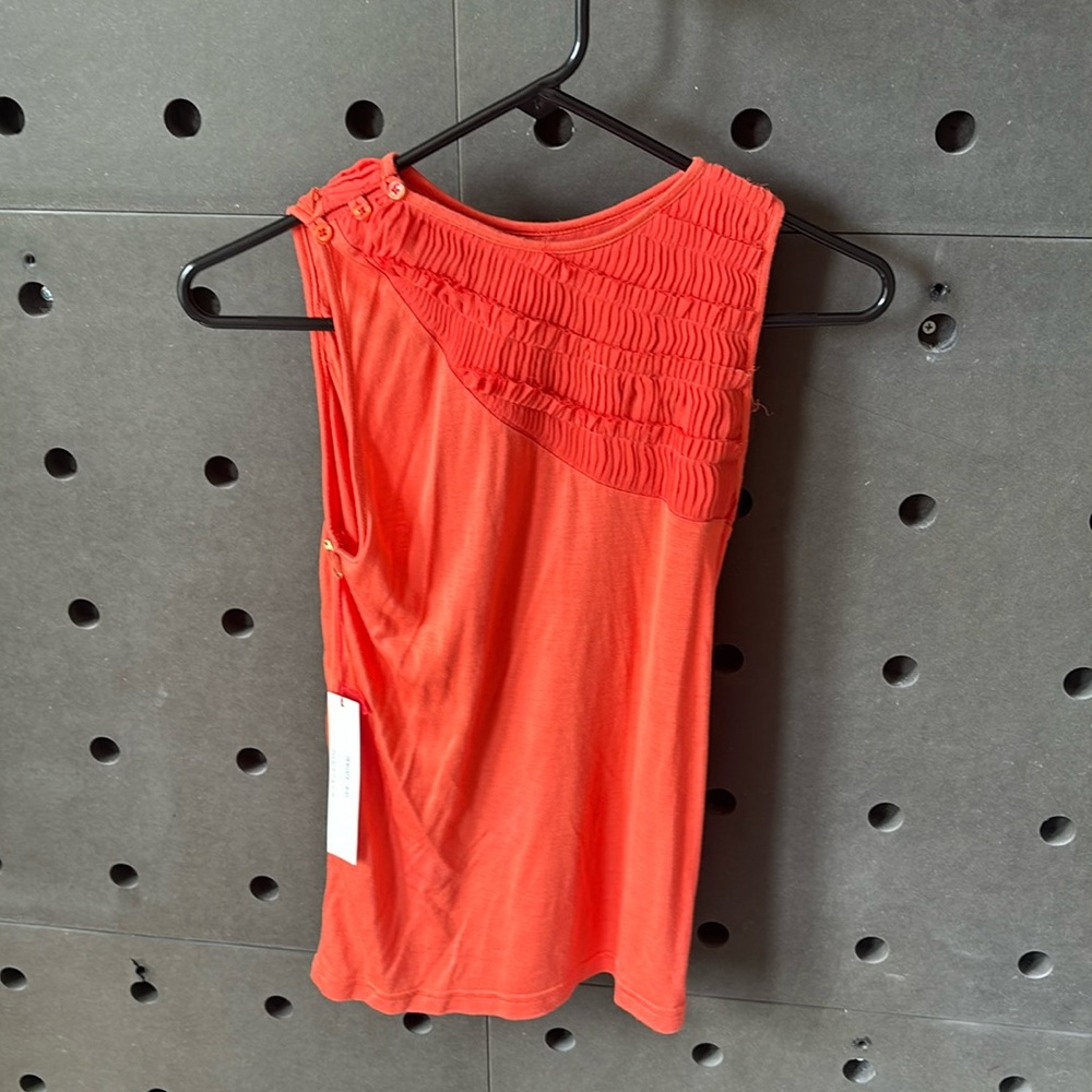 NWT Orange ruffle small tank by David Rodriguez